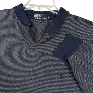 Vintage‎ Polo Ralph Lauren Mens XL Pima Cotton Long Sleeve Knit Polo Shirt
